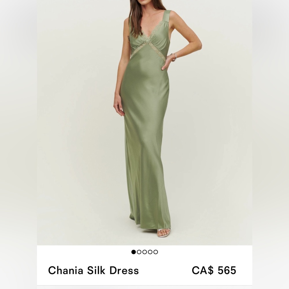 Reformation Chania Silk Dress- Size Medium